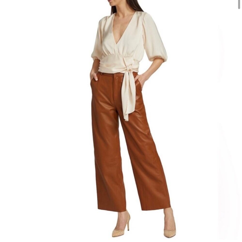 Ramy Brook Creamy White Half Sleeve Blouse Top